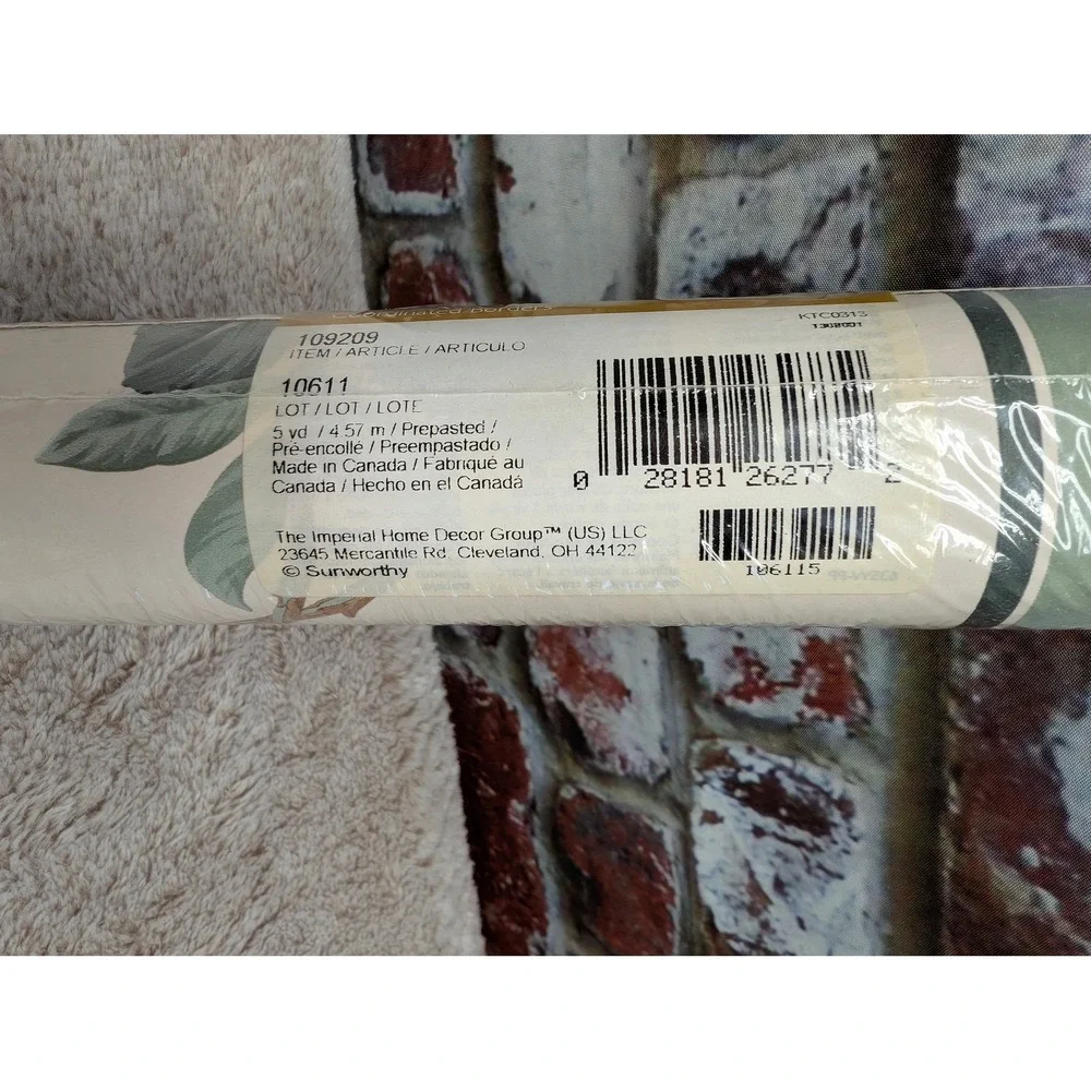 Sunworthy Magnolia Floral Wallpaper‎ Border Sage Green Cream 109209 5 Yards